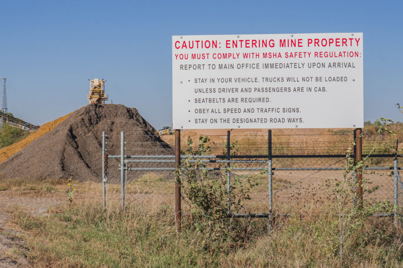 entering mine property